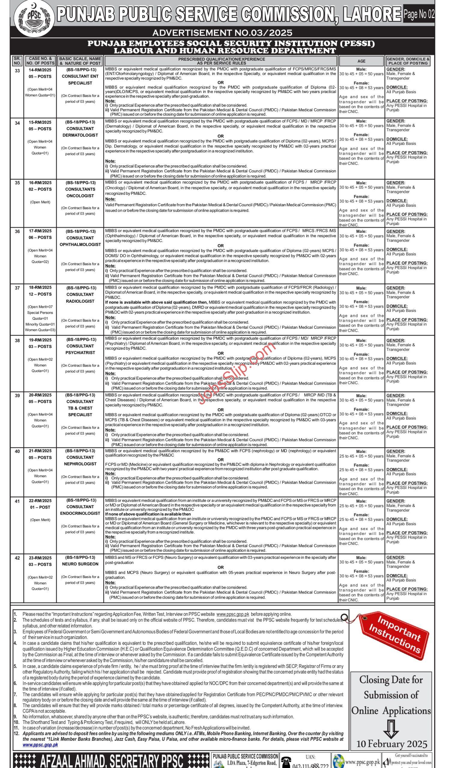 PPSC Jobs 2025 